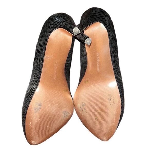 Bebe Black Leather Platform Pumps(Size 7B) - Picture 5 of 10